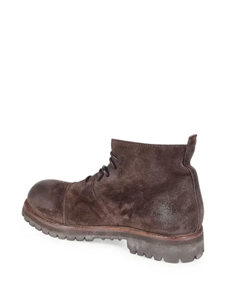 Botine Moma cu șireturi din dantelă maro