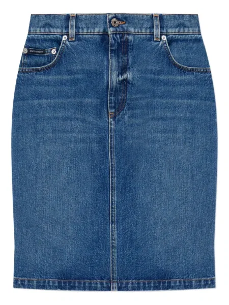 Fustă din denim Dolce & Gabbana albastru