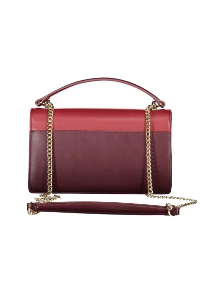 Lniana torebka na łańcuszku Valentino czerwona