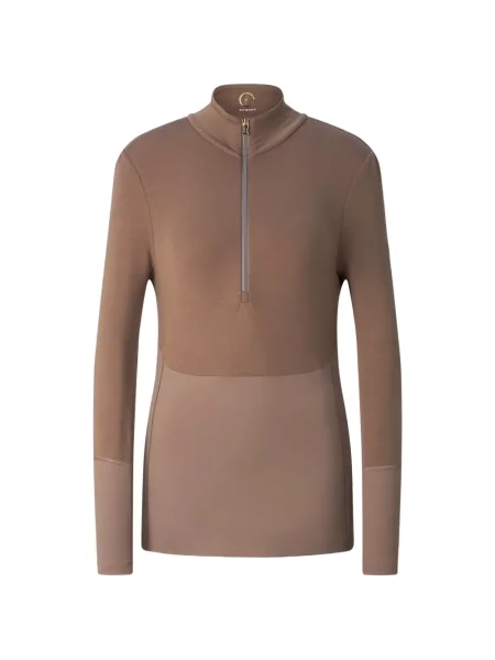 Mikina na zip Bogner hnědá