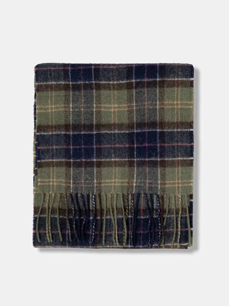 Вовняний шарф Barbour однотонний