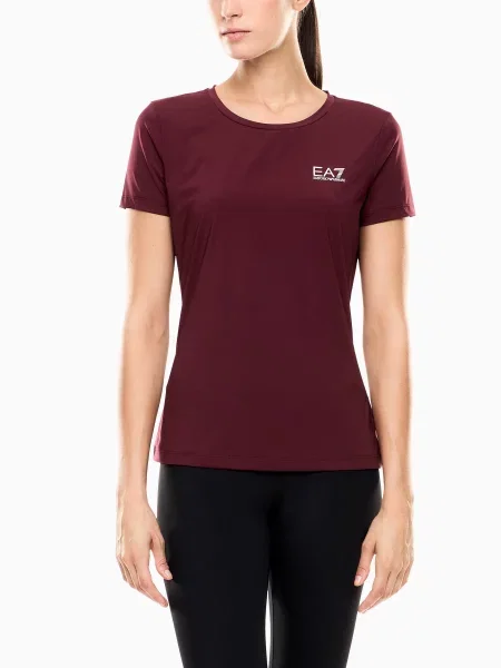 Футболка Ea7 бордовая