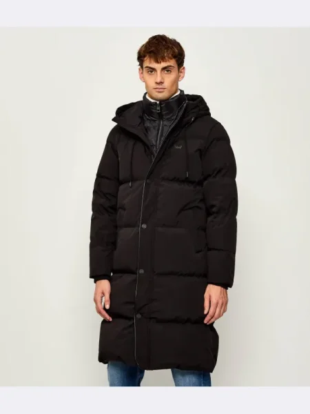 Guess Geacă din puf negru