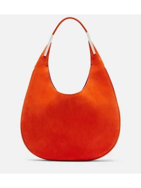 Geantă Savette din piele de căprioară portocaliu