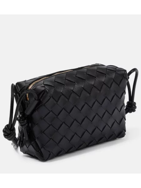 Geanta de piele Bottega Veneta Loop din piele negru