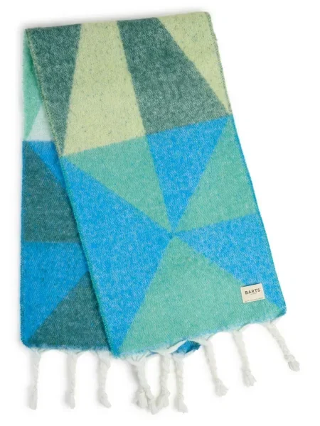 Barts szalik tkany Kristinn Kobiety Sztuczne włókno niebieski|zielony wzorzysty ONE SIZE niebieska