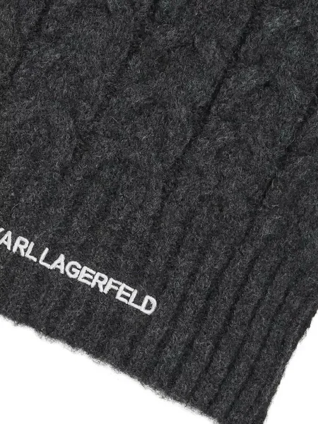 Fular Karl Lagerfeld tricotate gri