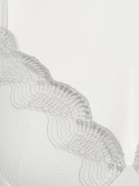Triumph Push-Up Podprsenka Comfort Glam bílá/ světle šedá bílá