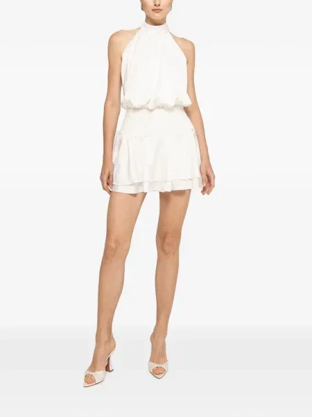 Rochie mini Nissa din satin alb