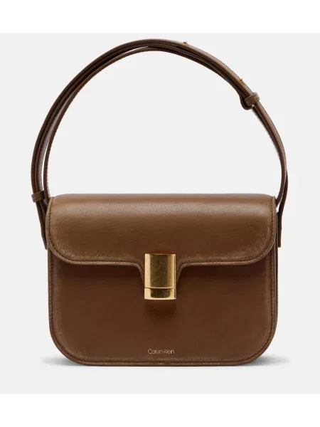 Geantă Calvin Klein Collection din piele bej