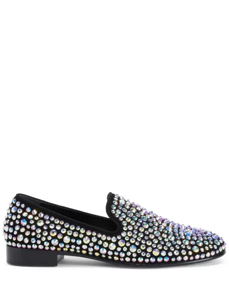 Pantofi loafer Giuseppe Zanotti de cristal negru