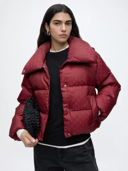 Calvin Klein Jeans Prechodná bunda / bordová červená