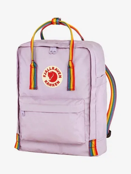 Маленький рюкзак Fjallraven с аппликацией фиолетовый