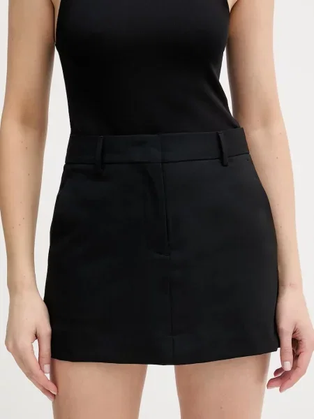 Karl Lagerfeld fustă-pantalon din amestec de lână negru