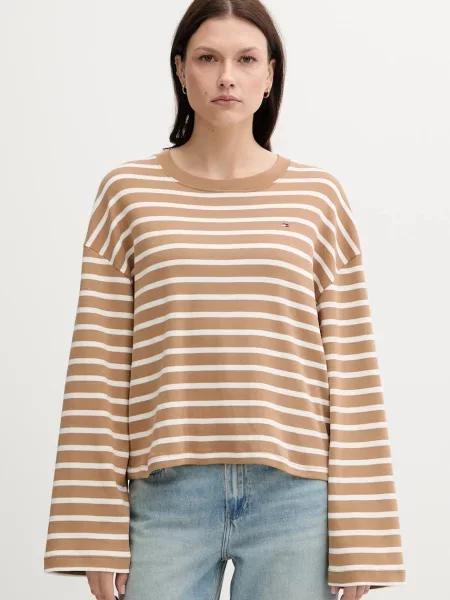 Majica z dolgimi rokavi Tommy Hilfiger zelena