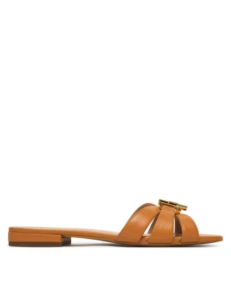 Klapki LAUREN RALPH LAUREN brązowe
