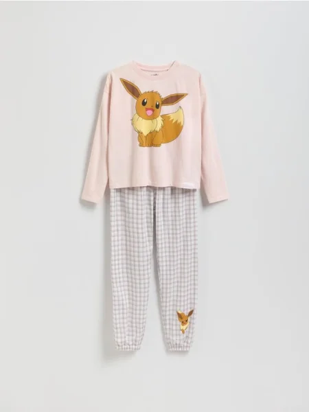 Reserved Pijama din două piese Pokémon roz-pastel roz
