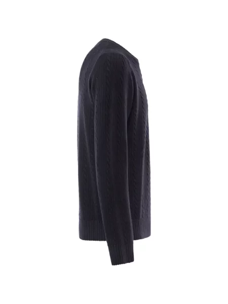 Sweter Alpha Studio wełniany niebieski