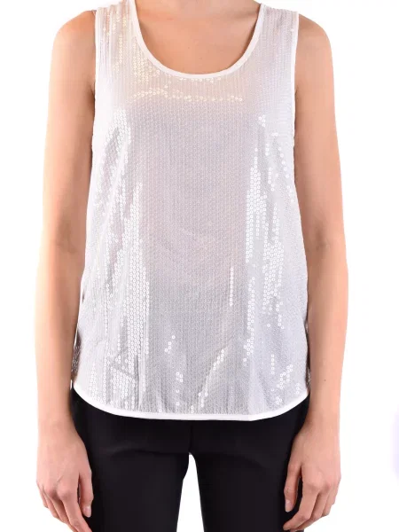 Top Parosh bez rękawów biały