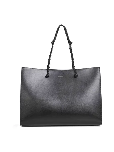 Shopperka Jil Sander skórzana niebieska