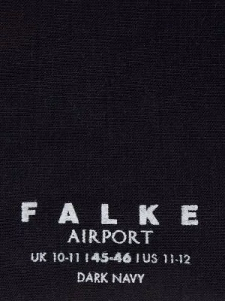 Skarpety długie z wygodnym ściągaczem model ‘Airport’ Falke niebieskie