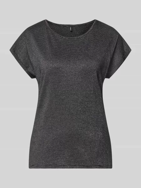 T-shirt o luźnym kroju z mieszanka model LAVA' Vero Moda czarna