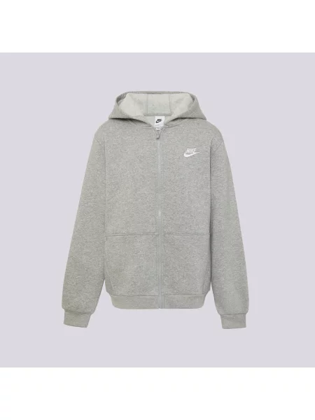 Nike Bluza Rozpinana Z Kapturem K Nsw Club Flc Boy szara