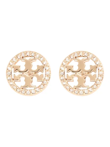 Kryształ górski kolczyki Tory Burch żółte