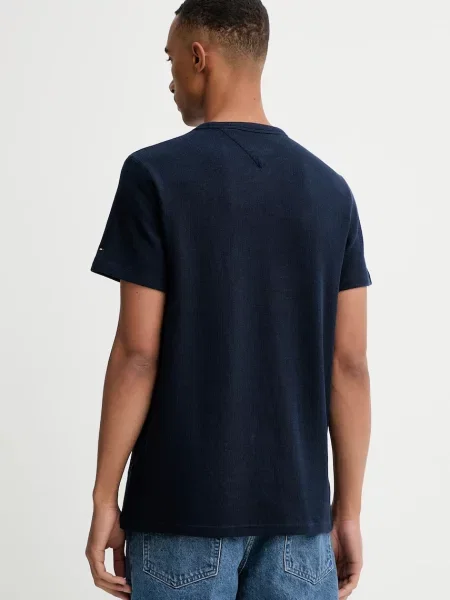 Tričko Tommy Jeans tmavomodrá s aplikací