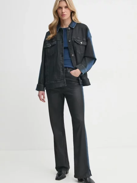 Джинсова куртка Gestuz перехідна чорний