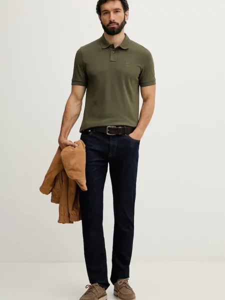 BOSS Tricou polo Passenger Kaki verde