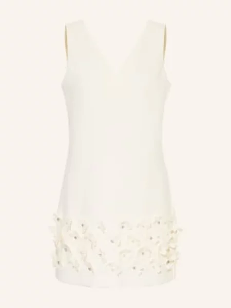 Mrs & Hugs Sukienka Koktajlowa Z Ozdobnymi Perełkami I Kamieniami weiss