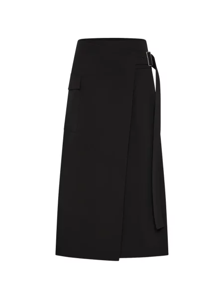 Cu centură fustă midi St. Agni plic negru