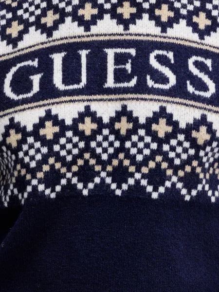 Шерстяной свитер Guess синий