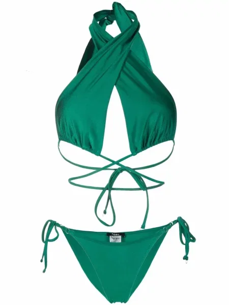 Bikini Noire Swimwear din satin verde