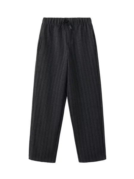 MANGO KIDS Pantaloni ESPIGA gri închis negru