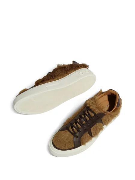 Sneakerși Ferragamo din piele maro