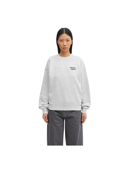 Maison Kitsuné bluza damska melanżowa szary
