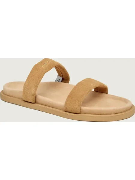 INUIKII Șlapi SLAPS | piele întoarsă bej