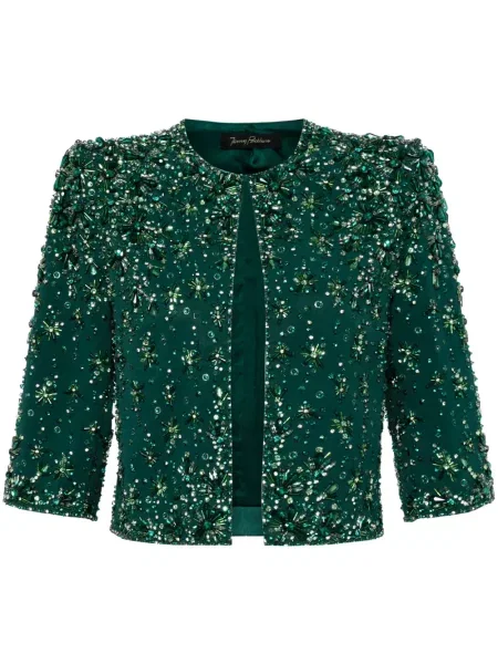 Geacă Jenny Packham cu mărgele verde
