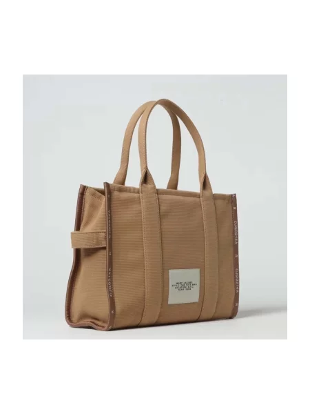 Žakárová kabelka Marc Jacobs hnedá