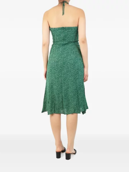 Rochie midi Reformation cu model floral cu imagine verde
