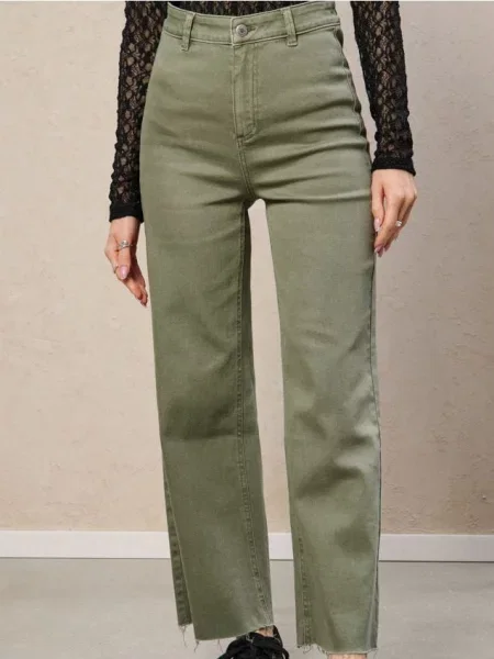 Джинси-кюлоти зелений