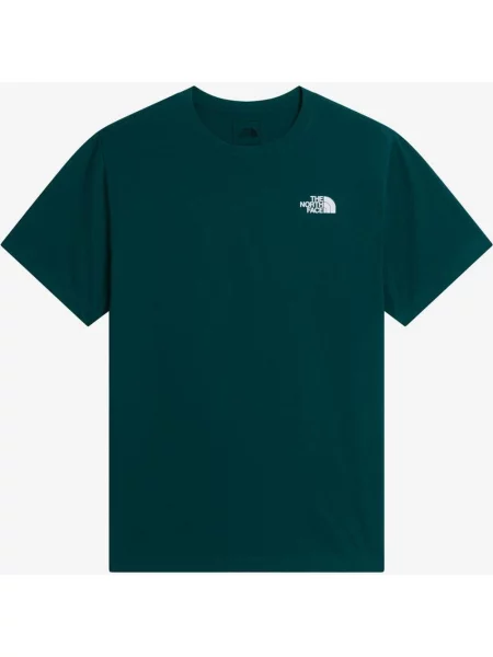 Koszulka damska The North Face Mountain Sketch z krótkim rękawem ciemnozielona S zielona