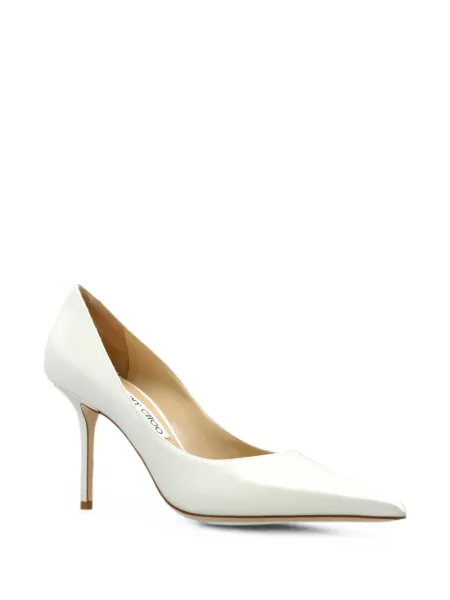 Pantofi cu toc Jimmy Choo din satin alb