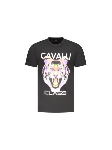 Tricou Cavalli Class cu mâneci scurte negru