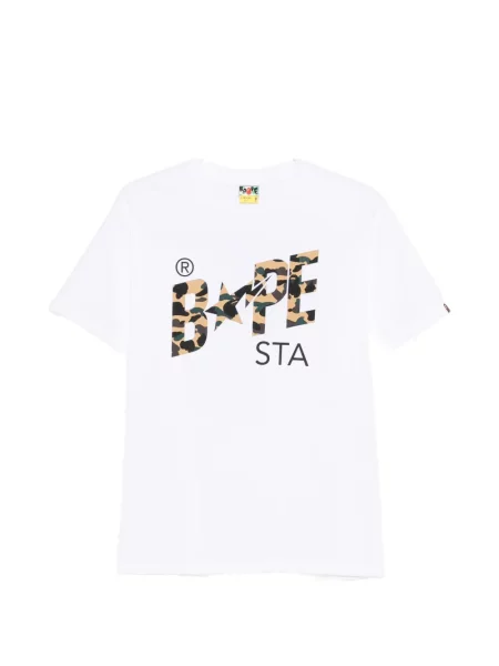 Tricou grafic A Bathing Ape® cu imagine alb