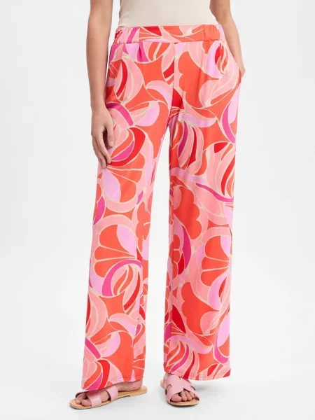 Betty Barclay spodnie materiałowe Kobiety różowy|beżowy|wyrazisty róż|wielokolorowy wzorzysty 36 beżowe