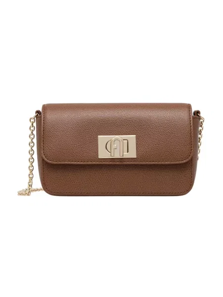 Torebka crossbody Furla skórzana brązowa