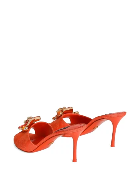 Siuvinėtos mulės Dolce & Gabbana oranžinė